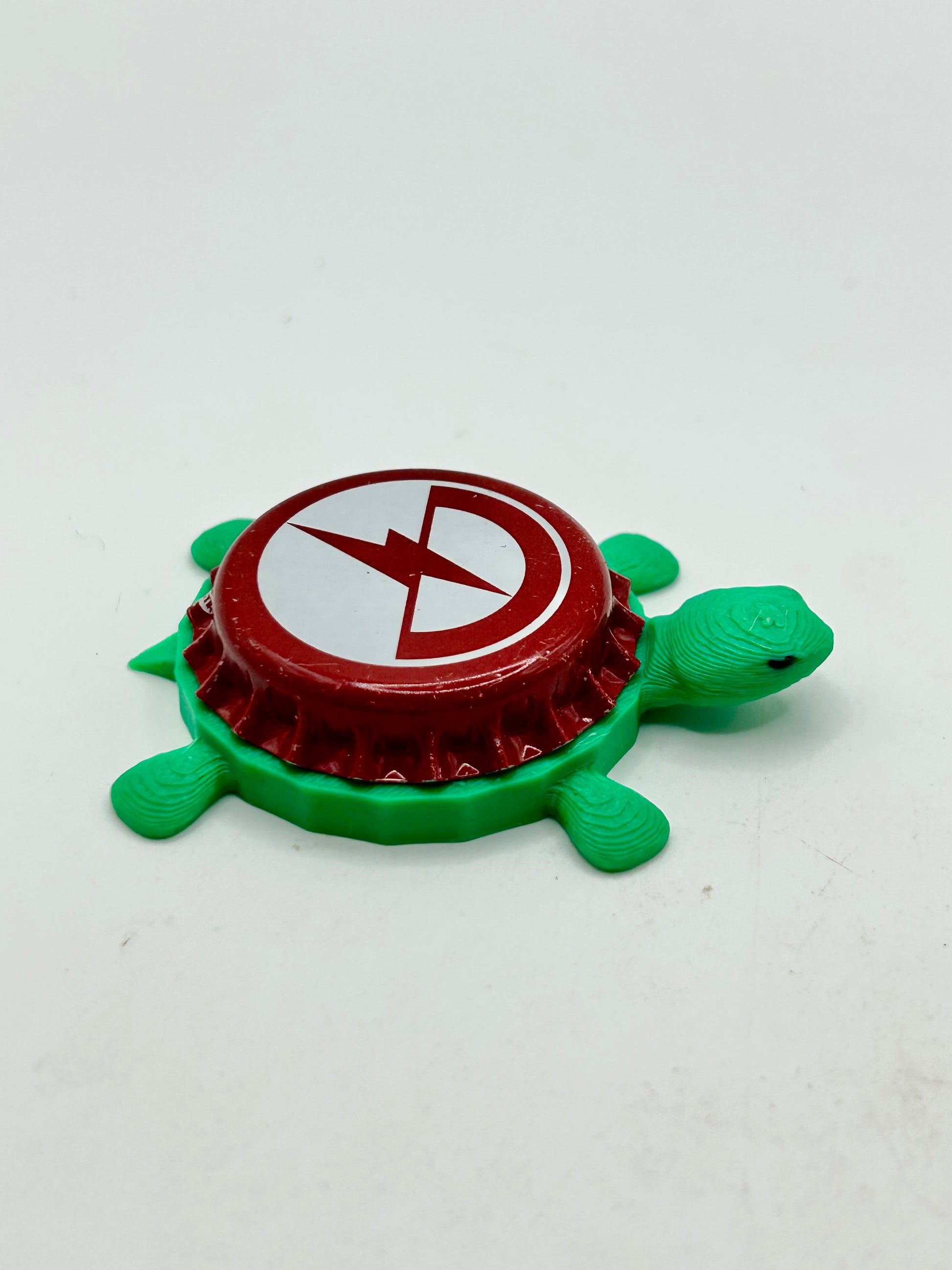 Scorched Earth Brewing - Bottle Cap Magnet Turtle Shell Shocked Art