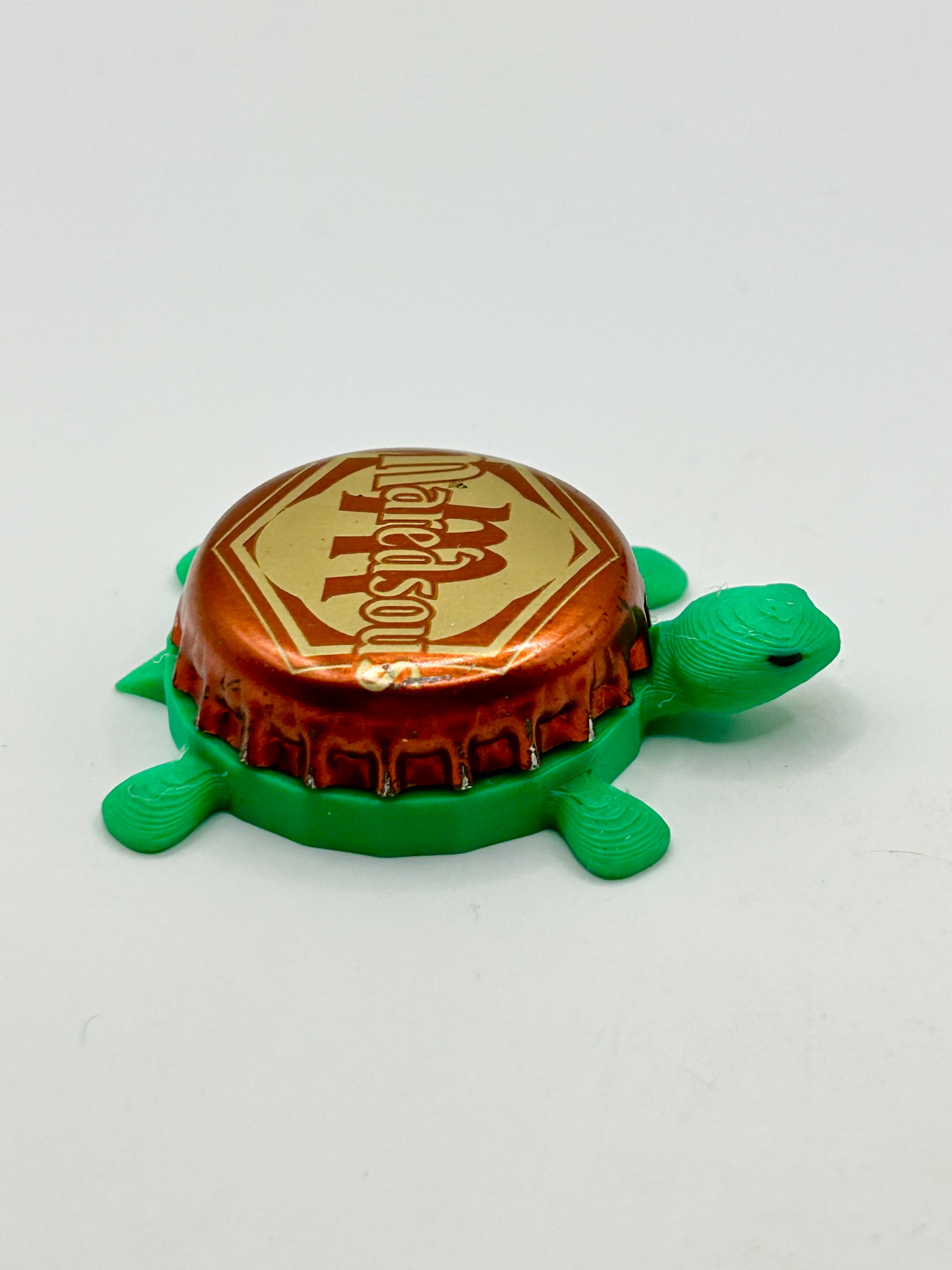 Maredsous Beer (Dark Orange) - Bottle Cap Magnet Turtle Shell Shocked Art