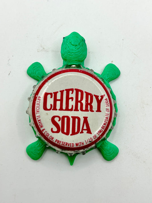 Cherry Soda (Vintage, Decorative) - Bottle Cap Magnet Turtle Shell Shocked Art