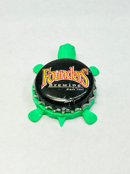 Founders Brewing - Bottle Cap Magnet Turtle Shell Shocked Art
