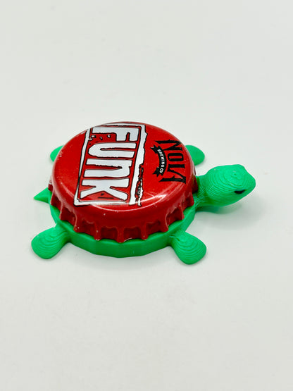 Funk - Nola Brewing - Bottle Cap Magnet Turtle Shell Shocked Art