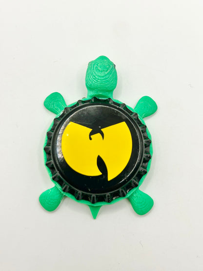 Wutang - Bottle Cap Magnet Turtle Shell Shocked Art