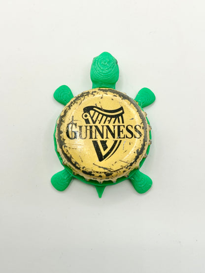 Guinness Vintage (International) - Bottle Cap Magnet Turtle Shell Shocked Art