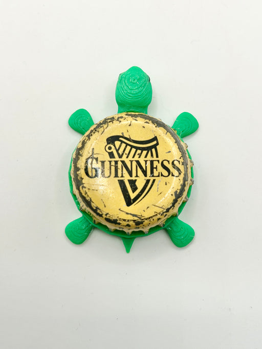 Guinness Vintage (International) - Bottle Cap Magnet Turtle Shell Shocked Art