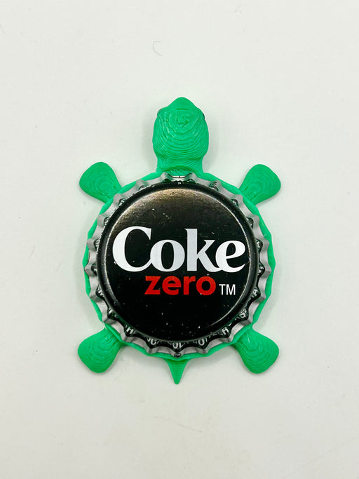 Coke Zero - Bottle Cap Magnet Turtle Shell Shocked Art