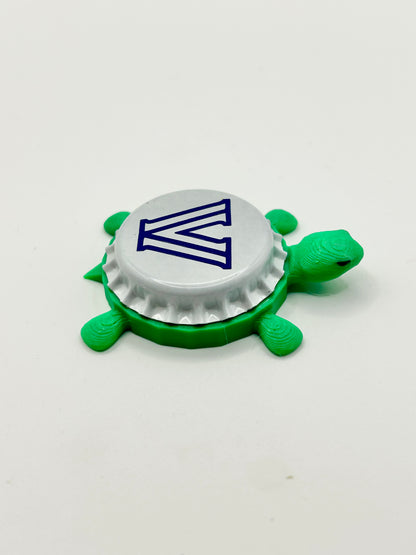 Villanova - Bottle Cap Magnet Turtle Shell Shocked Art