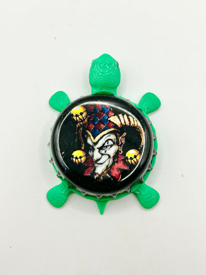 Weyerbacher (Jester) - Bottle Cap Magnet Turtle Shell Shocked Art