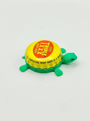 Triple XXX Root Beer - Bottle Cap Magnet Turtle Shell Shocked Art