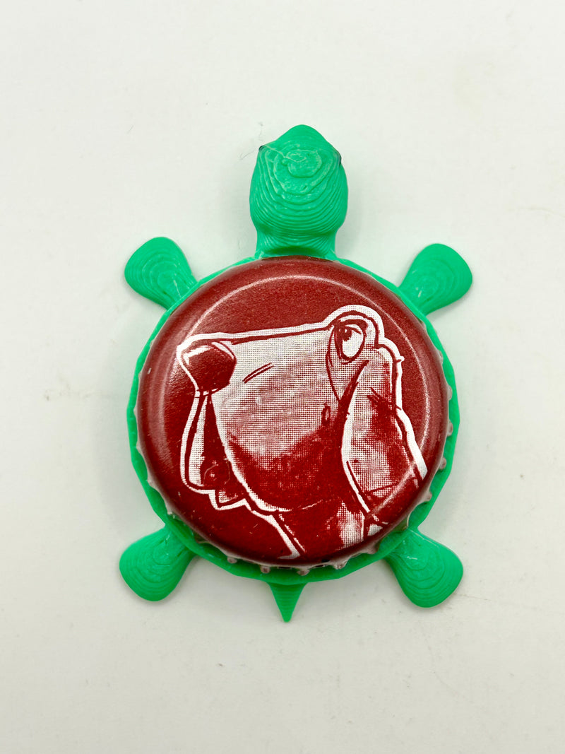 Rascal’s Wild Red Beer - Bottle Cap Magnet Turtle Shell Shocked Art