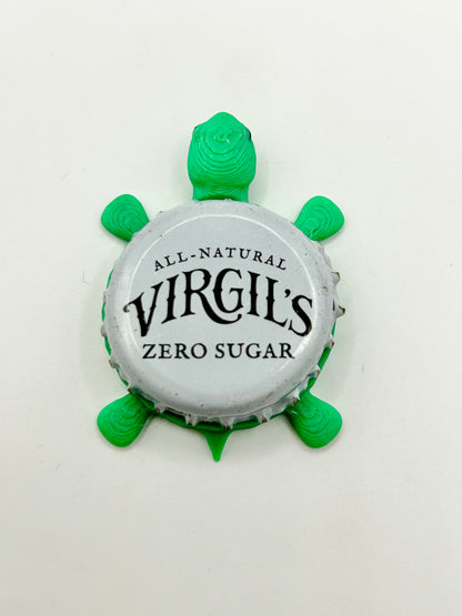 Virgil’s Soda (Zero Sugar) - Bottle Cap Magnet Turtle Shell Shocked Art
