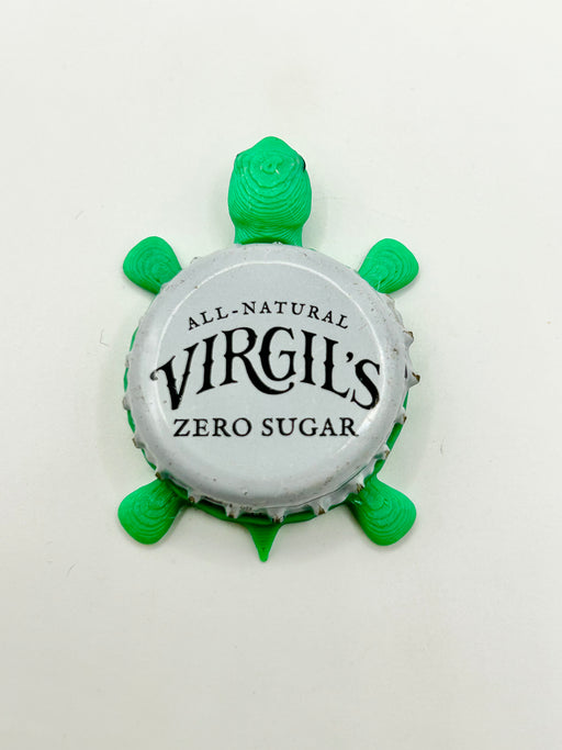 Virgil’s Soda (Zero Sugar) - Bottle Cap Magnet Turtle Shell Shocked Art