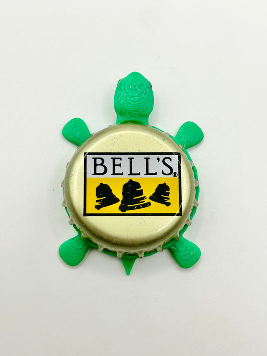 Bell's Beer (Vintage Color) - Bottle Cap Magnet Turtle