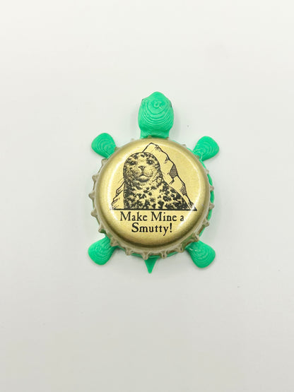 Smuttynose Brewery (Make Mine A Smutty) - Bottle Cap Magnet Turtle Shell Shocked Art