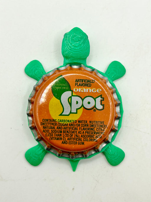 Spot Orange Soda - Bottle Cap Magnet Turtle Shell Shocked Art