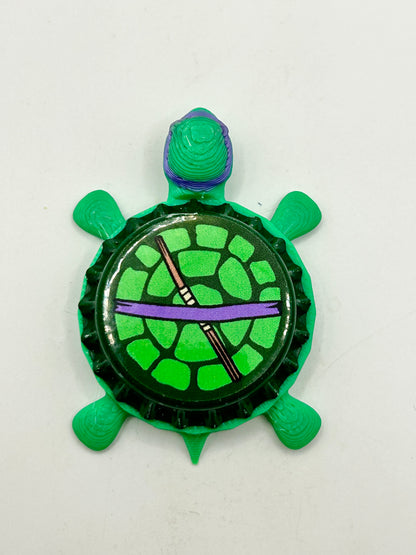 Donatello TMNT (Weapons) - Bottle Cap Magnet Turtle Shell Shocked Art