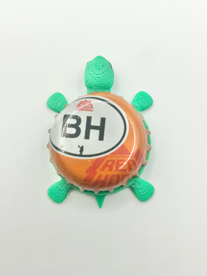 Red Hook Pumpkin Porter (BH Ben Harris) - Bottle Cap Magnet Turtle Shell Shocked Art