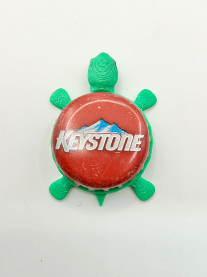 Keystone - Bottle Cap Magnet Turtle Shell Shocked Art