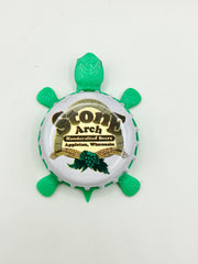 Stone Arch Brewing - Bottle Cap Magnet Turtle Shell Shocked Art