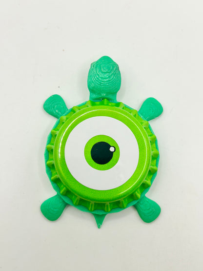 Monsters Inc Mike Wazowski (Eyeball) - Bottle Cap Magnet Turtle Shell Shocked Art