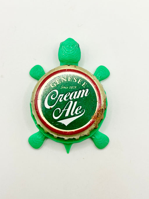 Genesee Cream Ale - Bottle Cap Magnet Turtle Shell Shocked Art