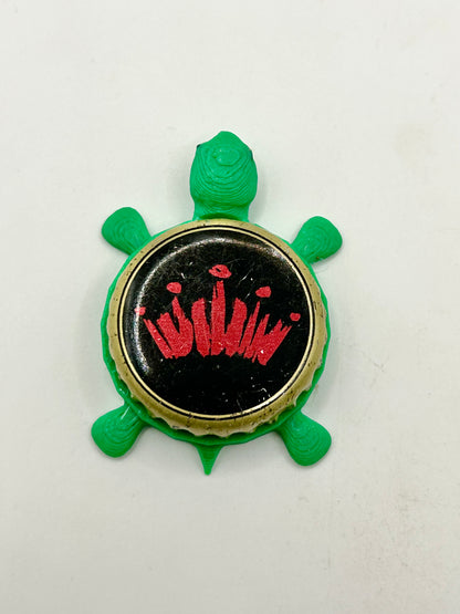 Budweiser Crown (Gold Trim) - Bottle Cap Magnet Turtle Shell Shocked Art