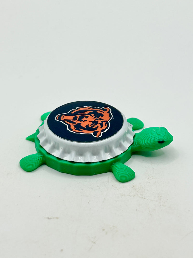Chicago Bears - Bottle Cap Magnet Turtle (Copy) Shell Shocked Art