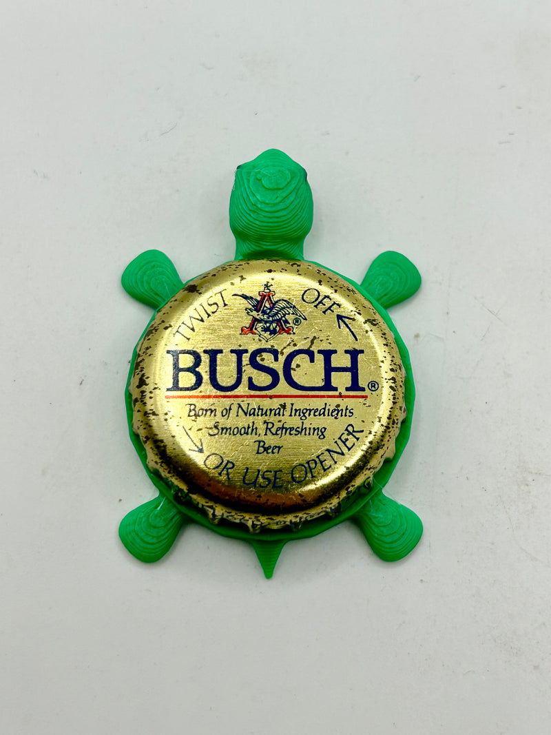Busch (Gold, Vintage) - Bottle Cap Magnet Turtle Shell Shocked Art
