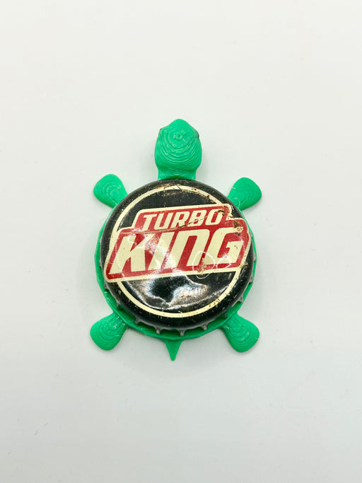 Turbo King - Bottle Cap Magnet Turtle Shell Shocked Art