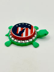 Fifty Back Brewing - Bottle Cap Magnet Turtle Shell Shocked Art
