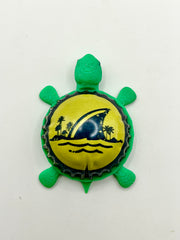 Land Shark (Dome Shell) - Bottle Cap Magnet Turtle Shell Shocked Art
