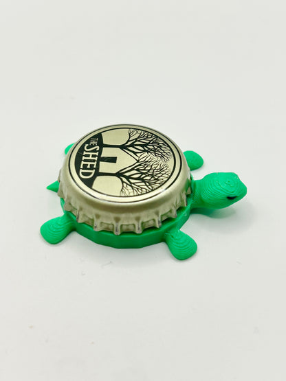The Shed - Bottle Cap Magnet Turtle Shell Shocked Art