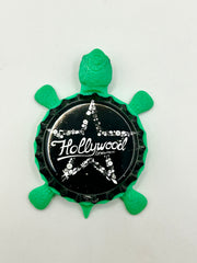 Hollywood Brewing - Bottle Cap Magnet Turtle Shell Shocked Art