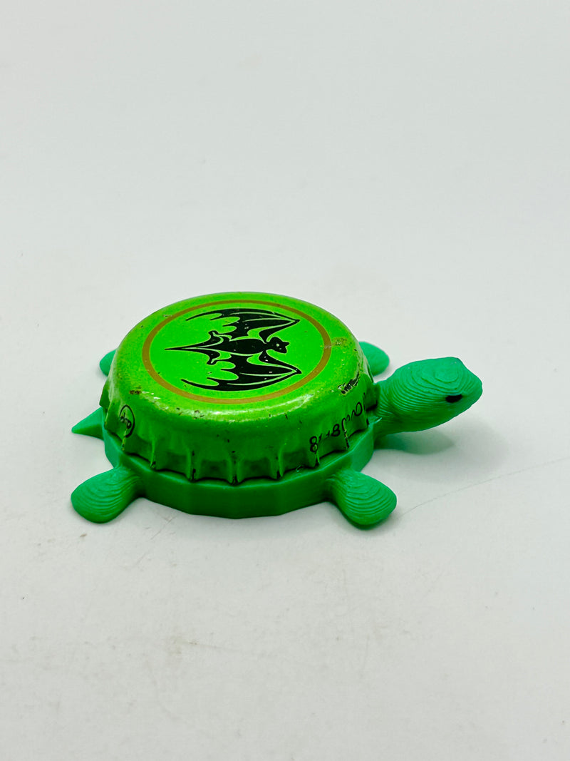 Bacardi (Bat, Light Green) - Bottle Cap Magnet Turtle Shell Shocked Art