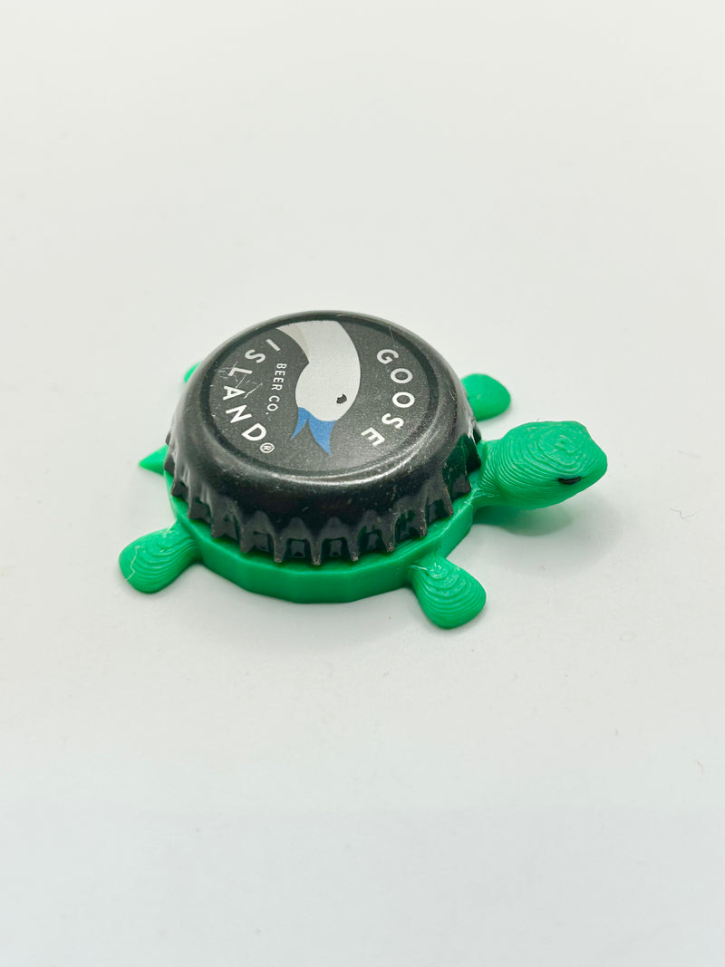 Goose Island (Blue Beak) - Bottle Cap Magnet Turtle Shell Shocked Art