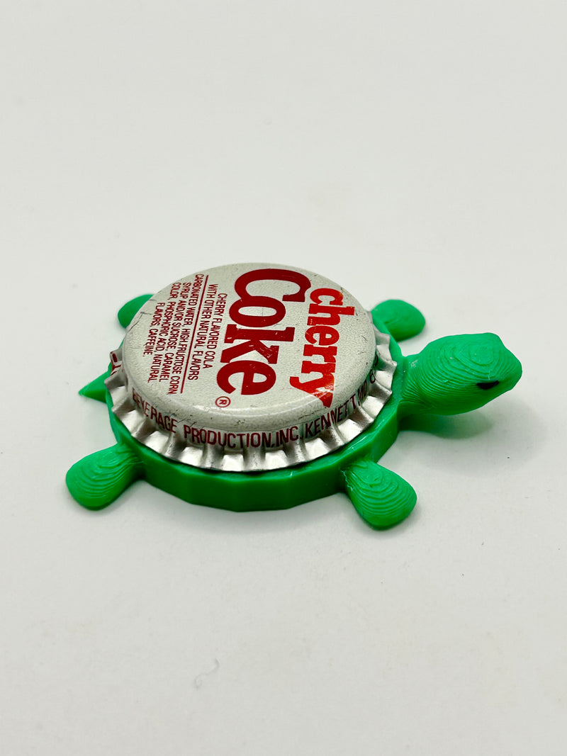 Cherry Coke (Vintage) - Bottle Cap Magnet Turtle Shell Shocked Art