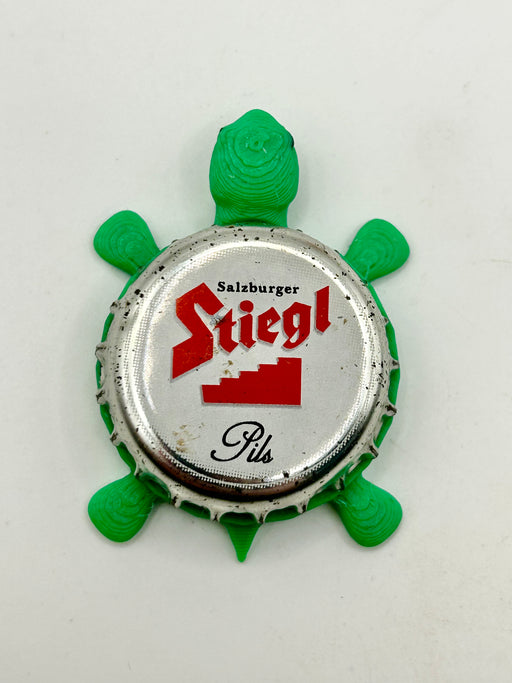 Stiegl Pils Beer (Austrian Beer) - Bottle Cap Magnet Turtle Shell Shocked Art