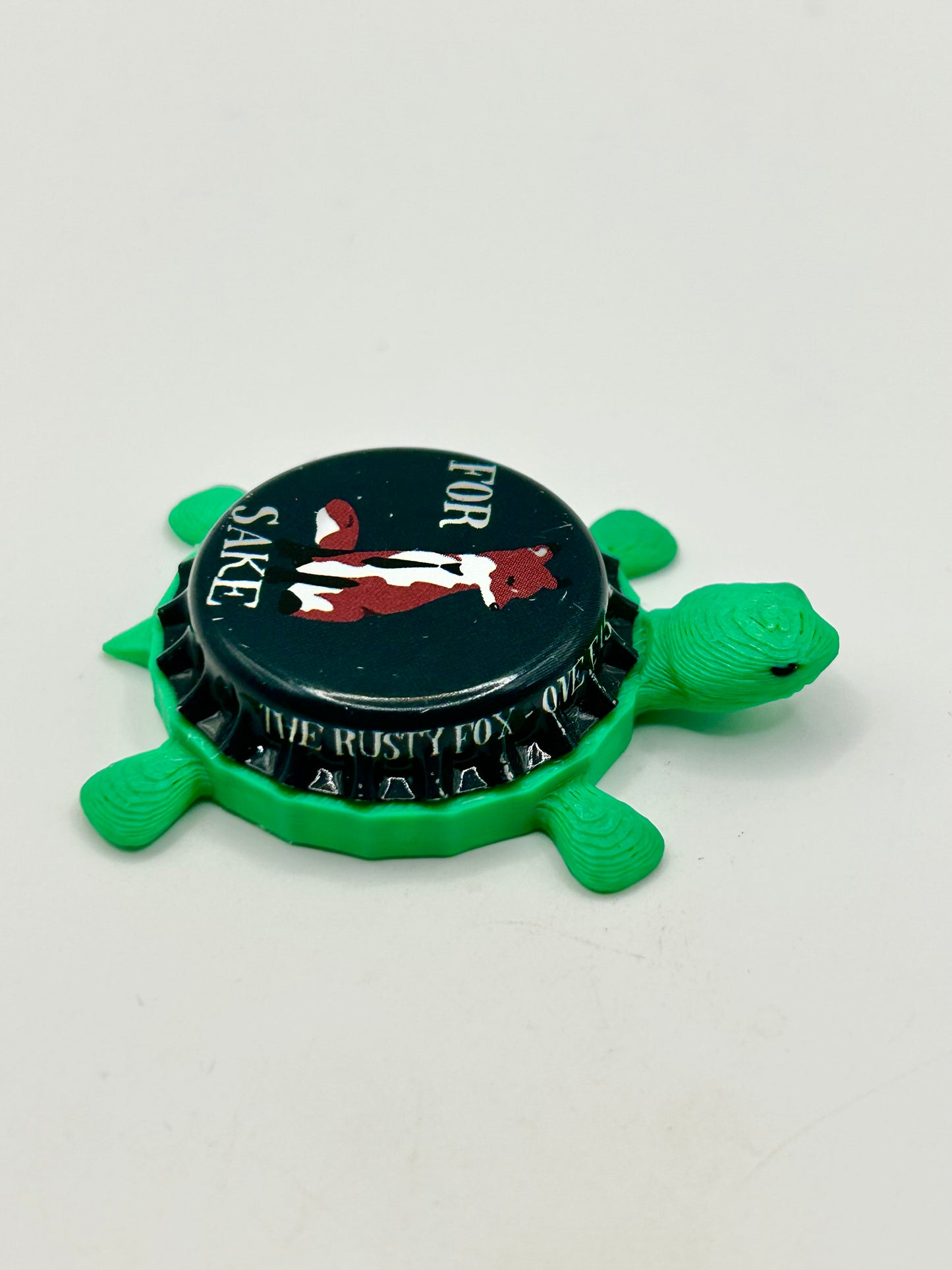The Rusty Fox - For Fox Sake - Bottle Cap Magnet Turtle