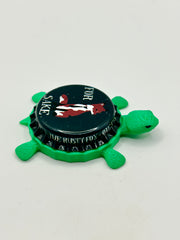 The Rusty Fox - For Fox Sake - Bottle Cap Magnet Turtle Shell Shocked Art
