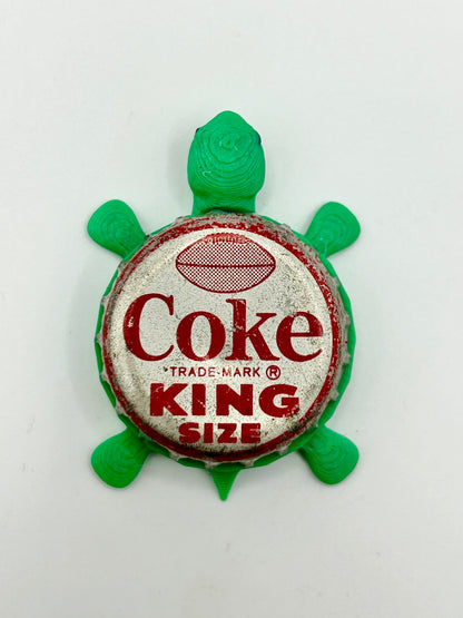 Coke King Size (Vintage Football) - Bottle Cap Magnet Turtle Shell Shocked Art