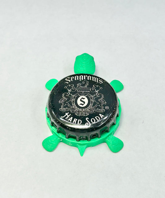 Seagrams Hard Soda - Bottle Cap Magnet Turtle