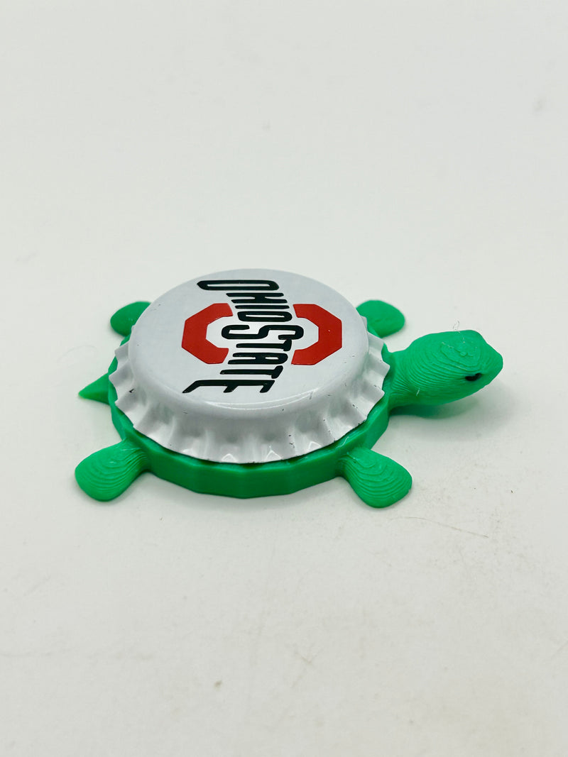 Ohio State - Bottle Cap Magnet Turtle Shell Shocked Art