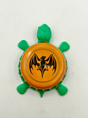 Bacardi (Bat, Light Orange) - Bottle Cap Magnet Turtle Shell Shocked Art