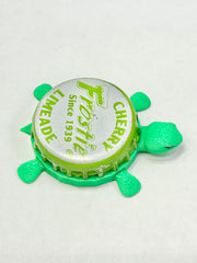 Frostie Cherry Limeade Soda - Bottle Cap Magnet Turtle Shell Shocked Art