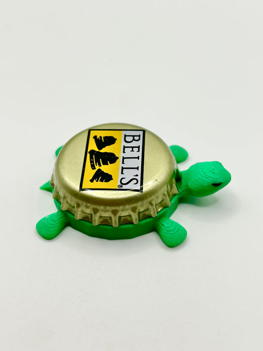 Bell's Beer (Vintage Color) - Bottle Cap Magnet Turtle