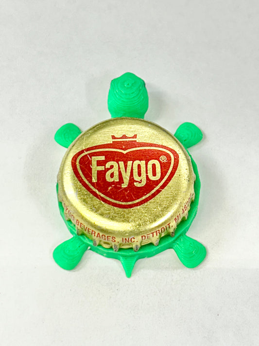Faygo Soda - Bottle Cap Magnet Turtle