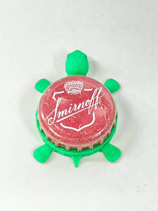 Smirnoff (Vintage Red with Crown) - Bottle Cap Magnet Turtle