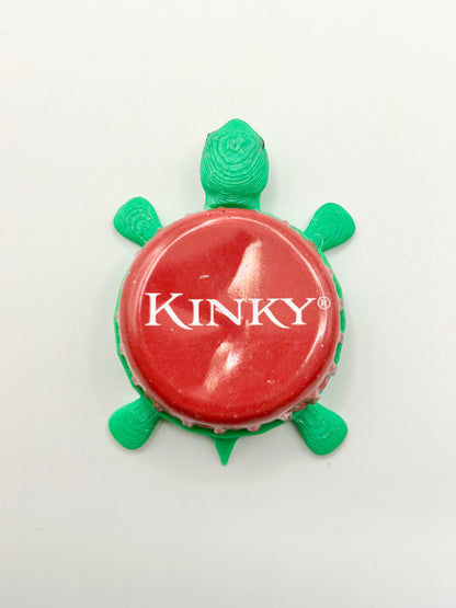 Kinky Liqueur/Cocktail (Red) - Bottle Cap Magnet Turtle Shell Shocked Art