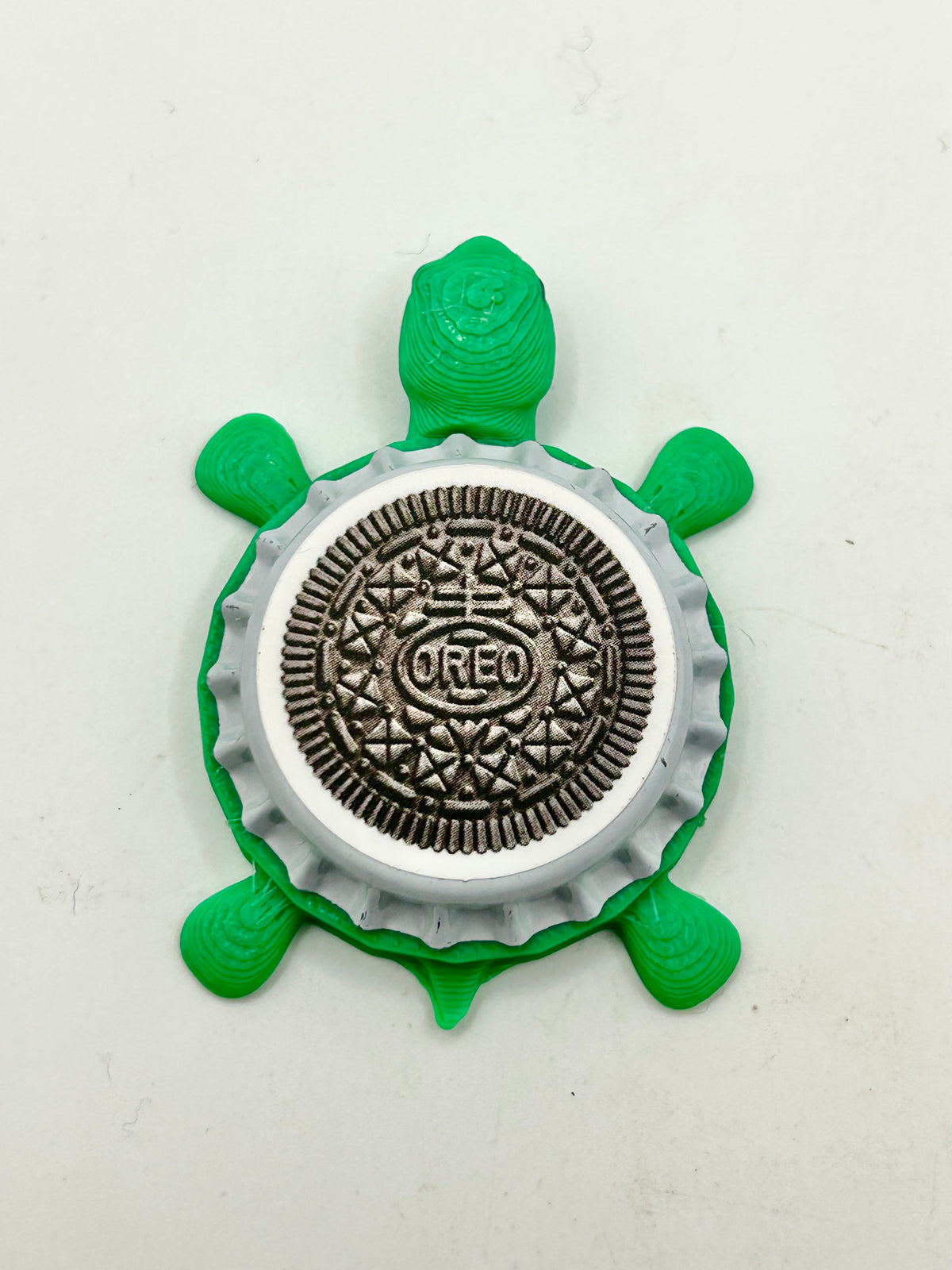 Oreo Cookie - Bottle Cap Magnet Turtle — Shell Shocked Art