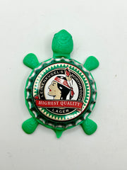 Leinenkugel's Lager (Native American) - Bottle Cap Magnet Turtle Shell Shocked Art