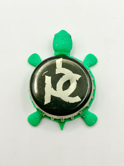 Pedernales Brewing - Bottle Cap Magnet Turtle Shell Shocked Art